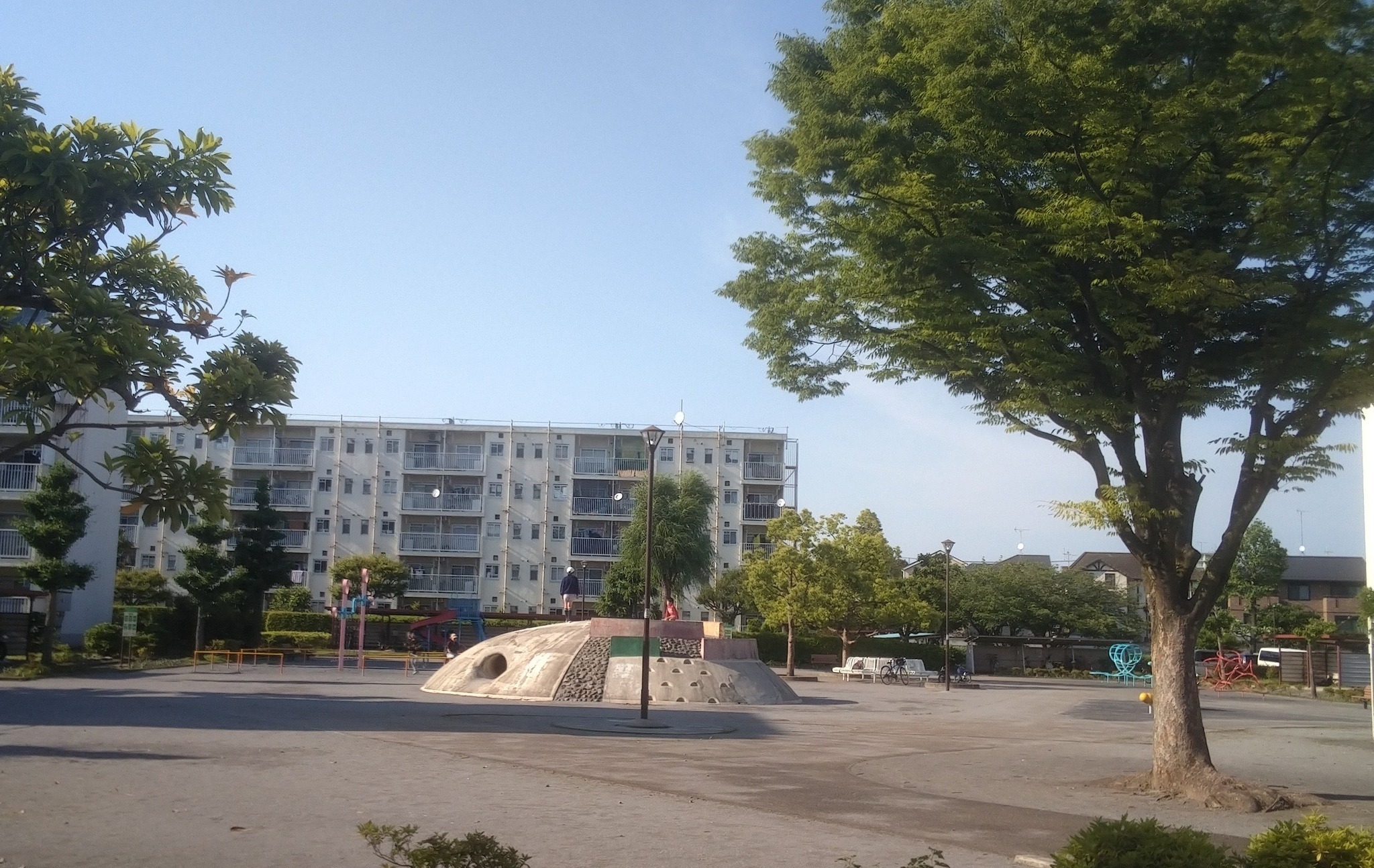 多摩川住宅の公園の風景