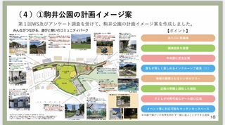 駒井公園の計画イメージ図