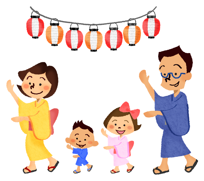 親子で盆踊り