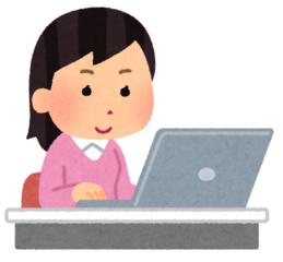 電子申請する保護者