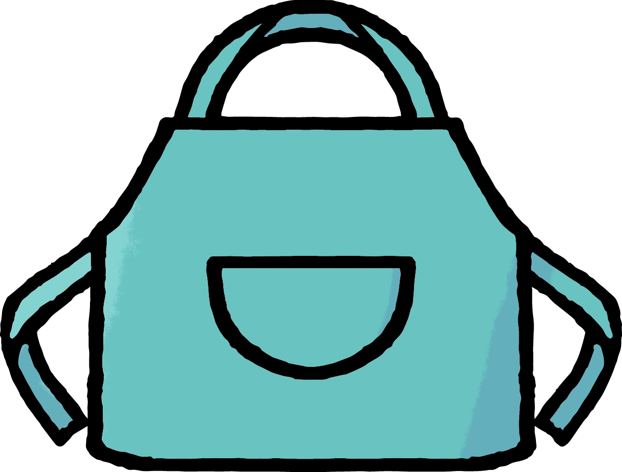 緑色のエプロン